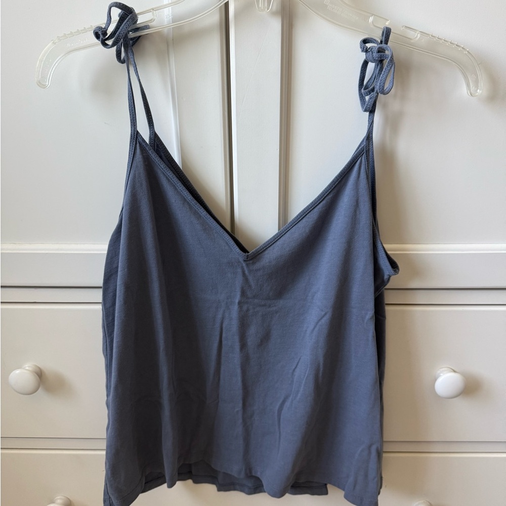 Abercrombie & Fitch Gray Sleeveless Crop Camisole